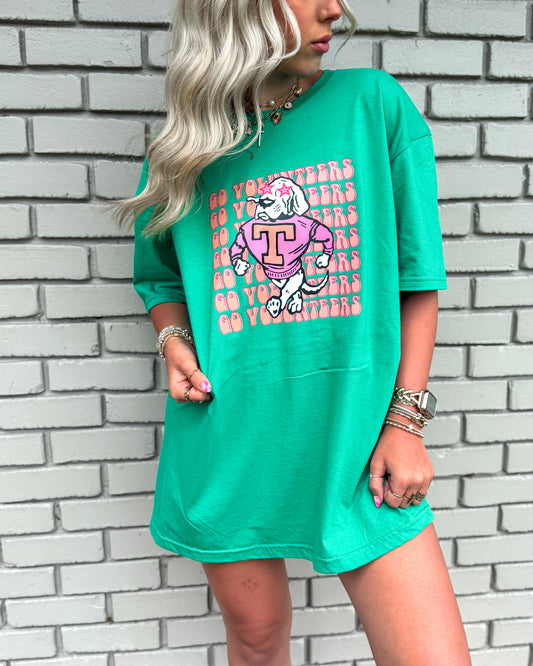 Kelly Green Layered Rocky Top Tee