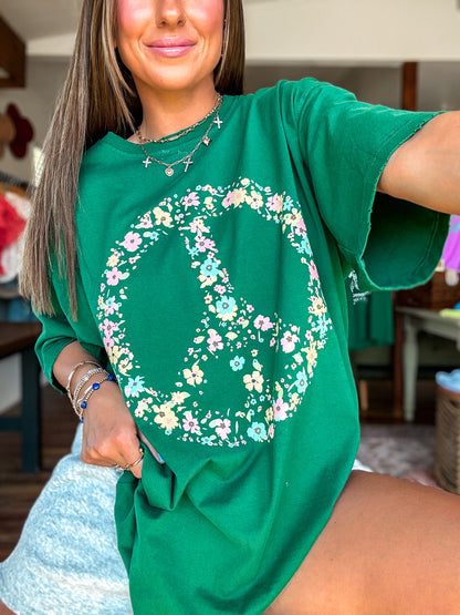 Peace Floral Graphic Tee