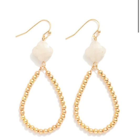 Lucky Clover Teardrop Earrings