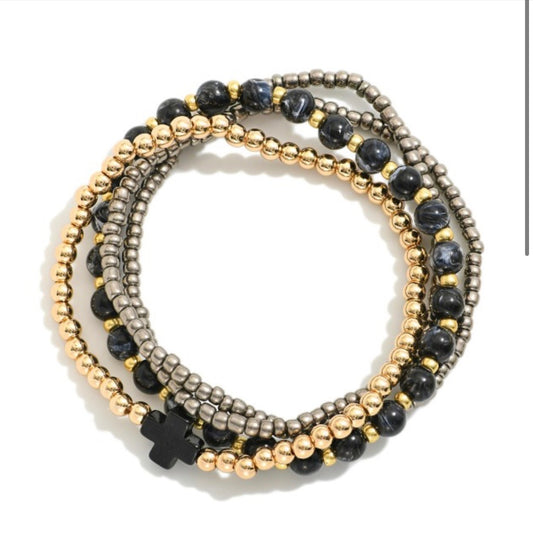 Everyday Stack Bracelet Bundle (Black)