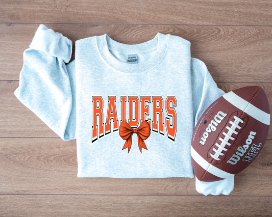 Ash Richland Bow Football Sweatshirt (PRE-ORDER)