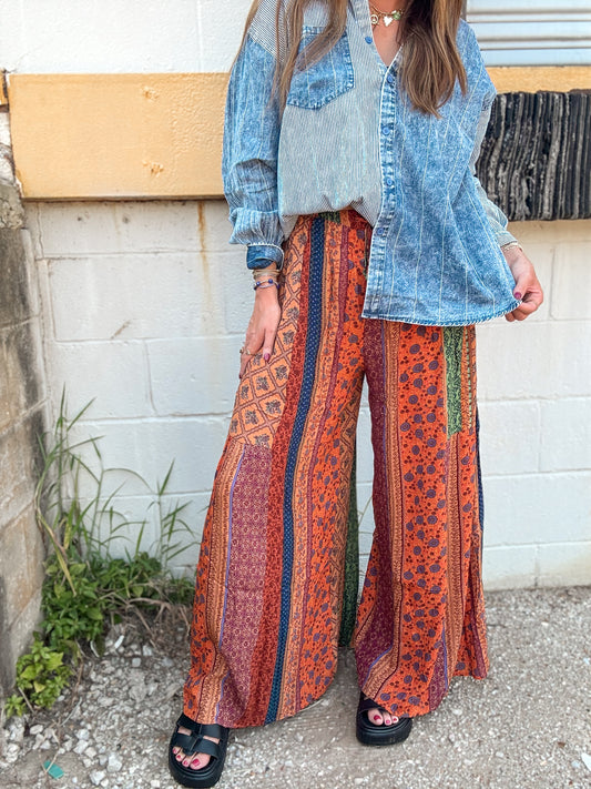 Boho Breeze Palazzo Pants