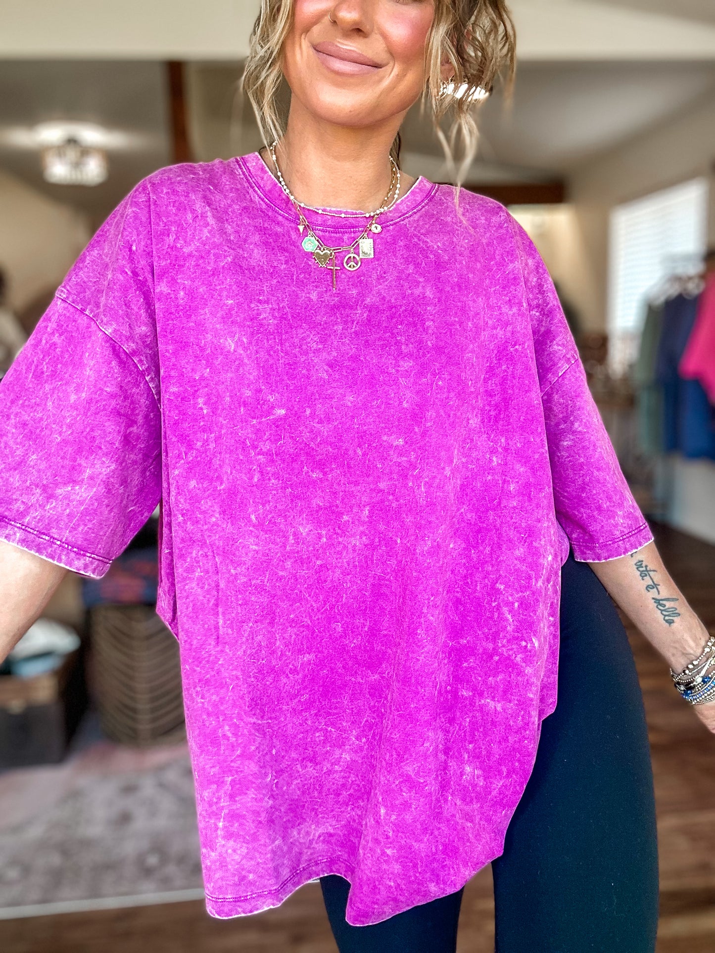 On Repeat Oversized Box Tee (Plum)