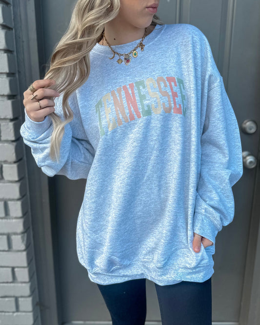 Pastel Distressed Tennessee Sweatshirt