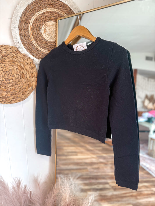 Seamless Perfection Ribbed Top (Black)