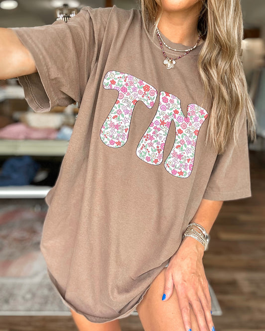 Espresso Floral Tennessee Tee