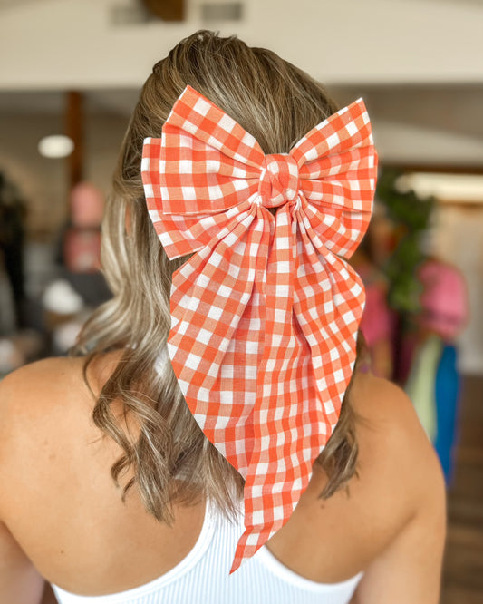 Checkered Bow (Orange)