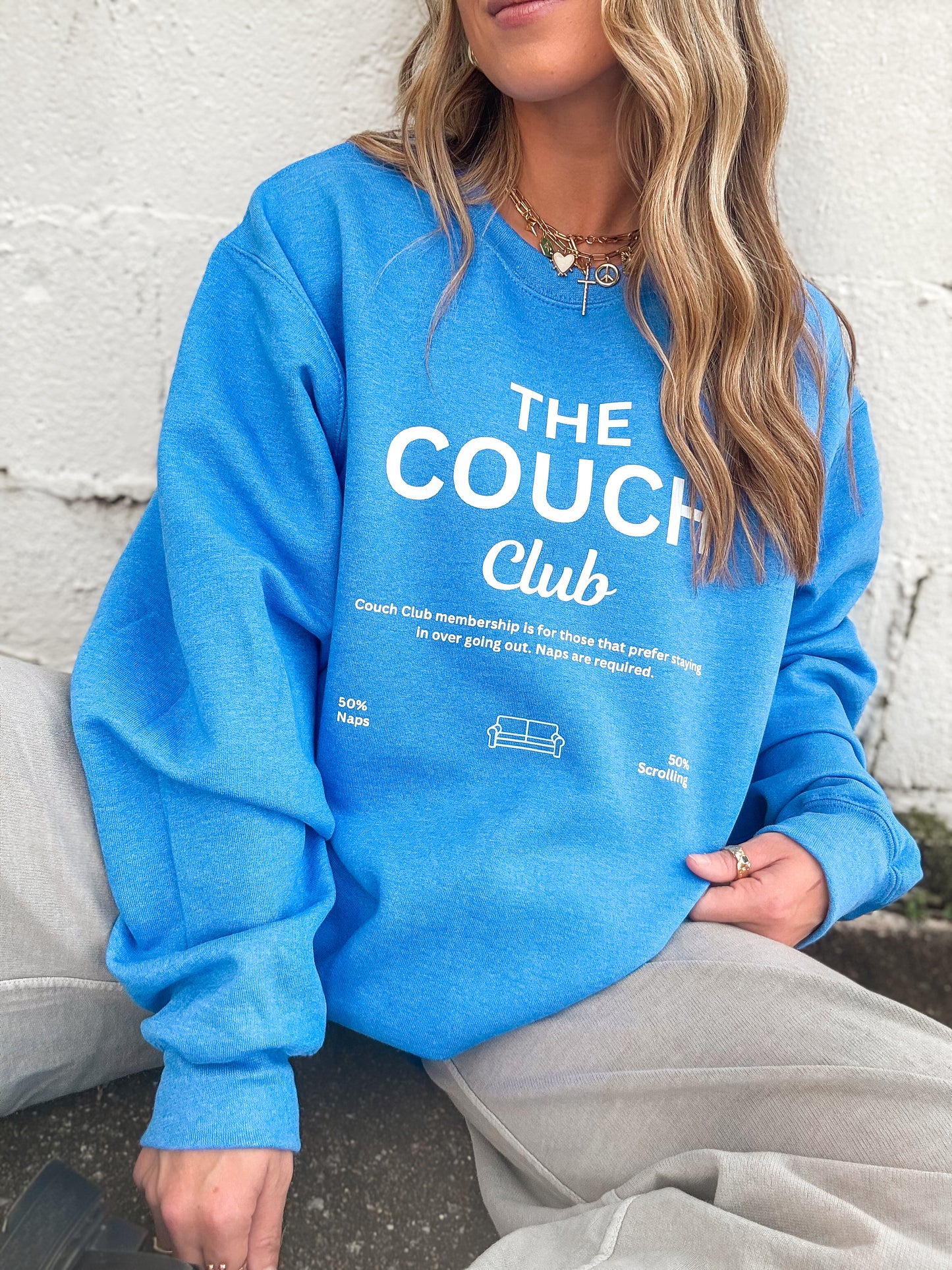 Royal Blue Couch Club Sweatshirt (Pre-Order)