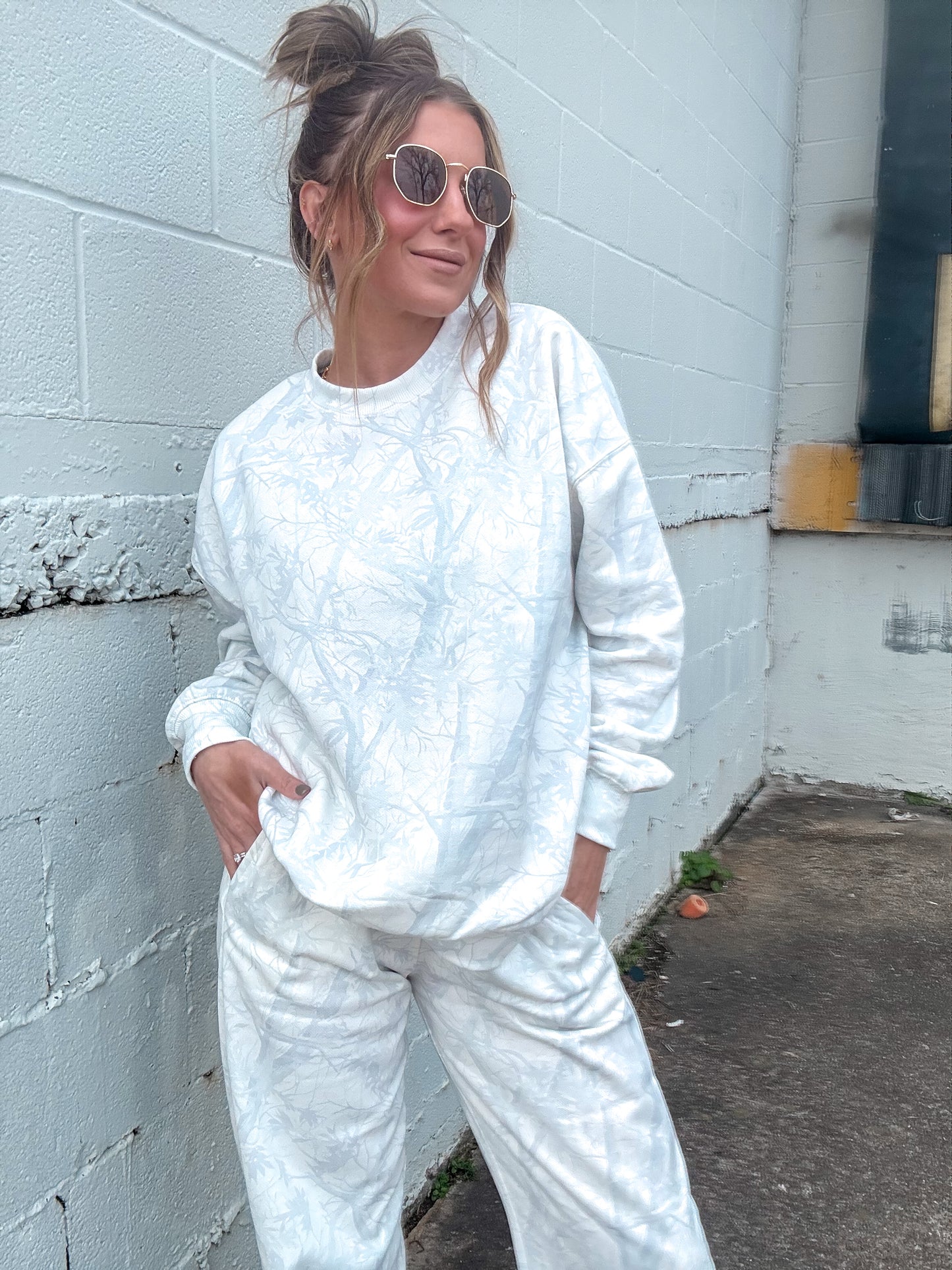 Ivory Hunt Camo Sweatshirt