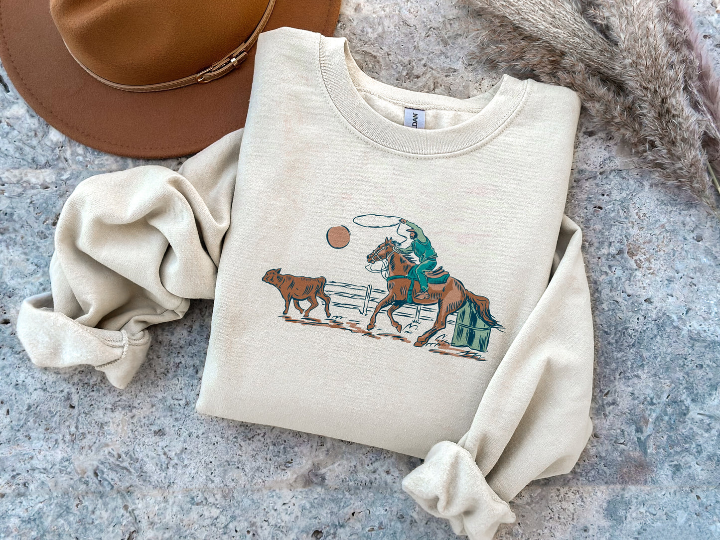 Sandstone Western Cowboy Sweatshirt