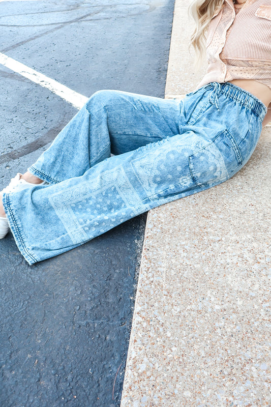 Patchwork Mixed Denim Pants