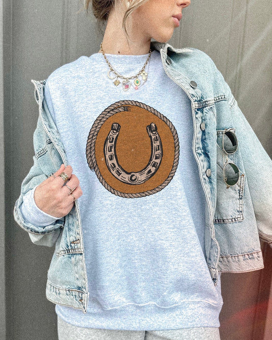 (PRE-ORDER) Western Horse Shoe Sweatshirt