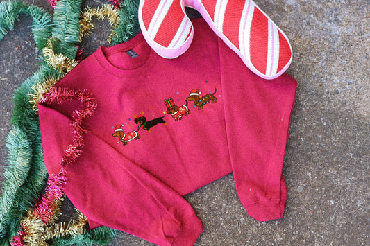 Daschund Through The Snow Sweatshirt (Pre-Order)