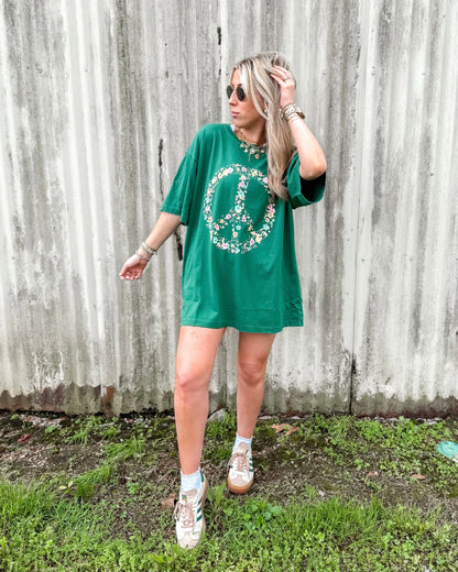 Peace Floral Graphic Tee
