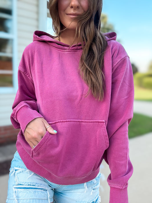 Berry Chill Pigment Dye Hoodie