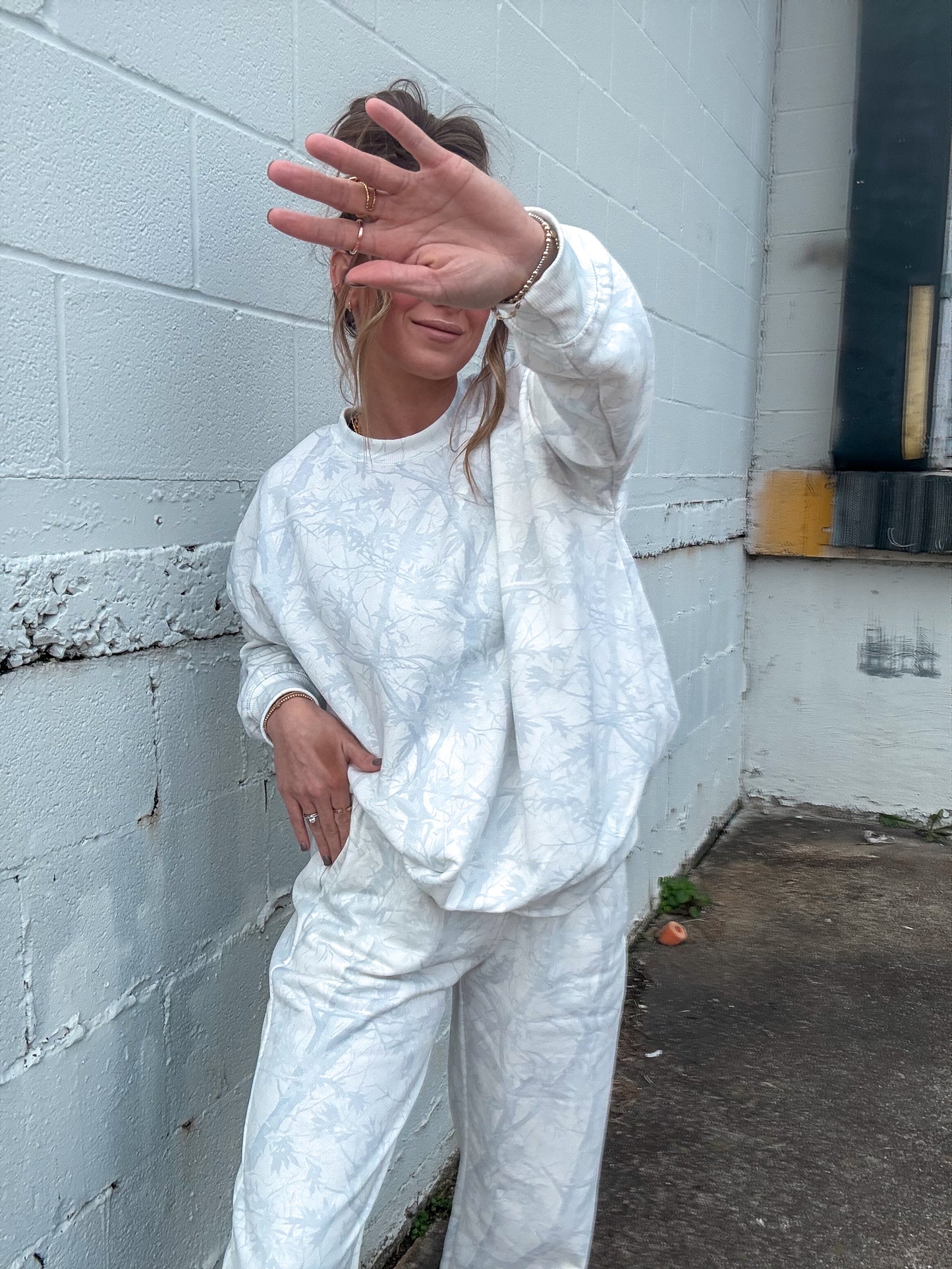 Ivory Hunt Camo Sweatshirt