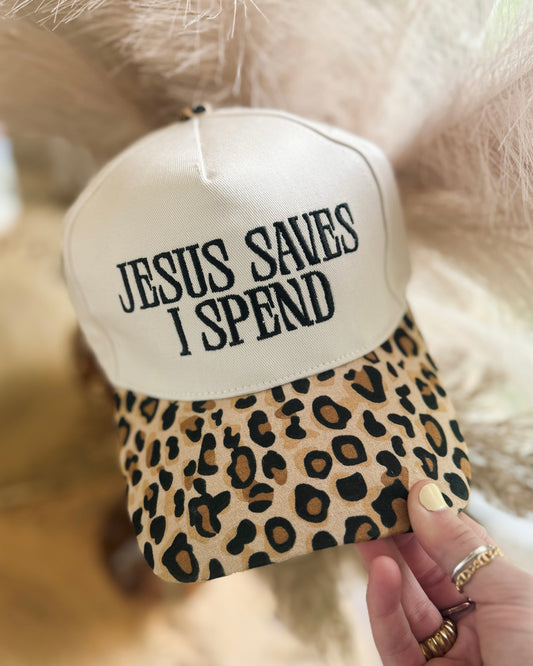 Jesus saves I Spend (Leopard)