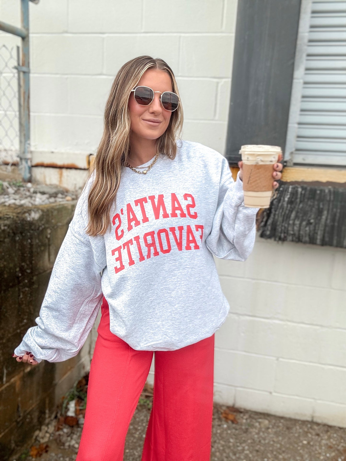 Santa's Favorite Ash Sweatshirt