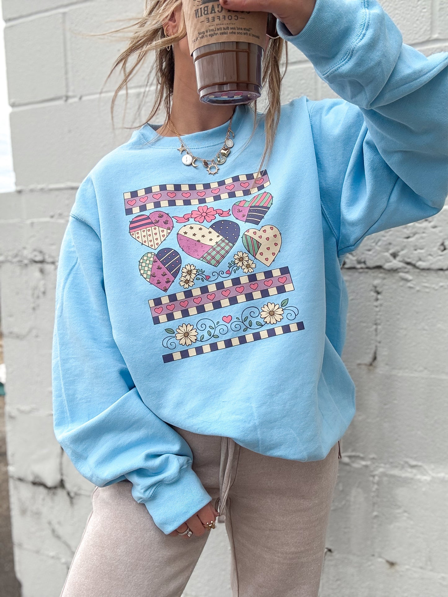Quilted Heart Sweatshirt (Pre-Order)
