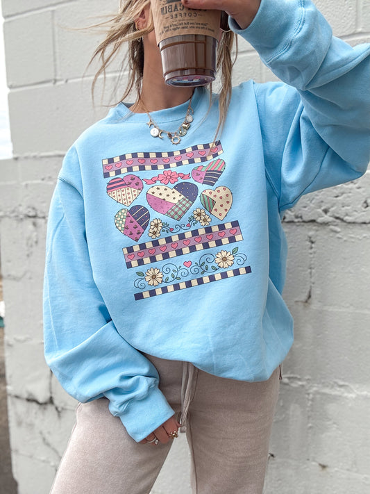 Quilted Heart Sweatshirt (Pre-Order)