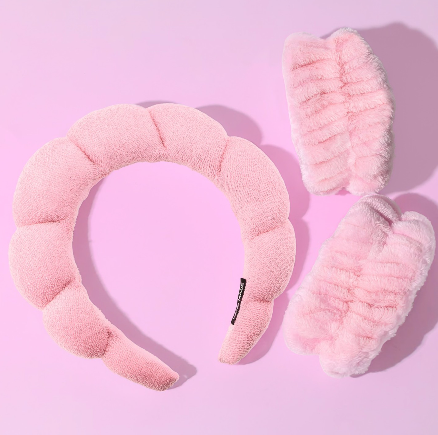 CALA Spa Bubble Puffy Headband and Wristband Set: Mint