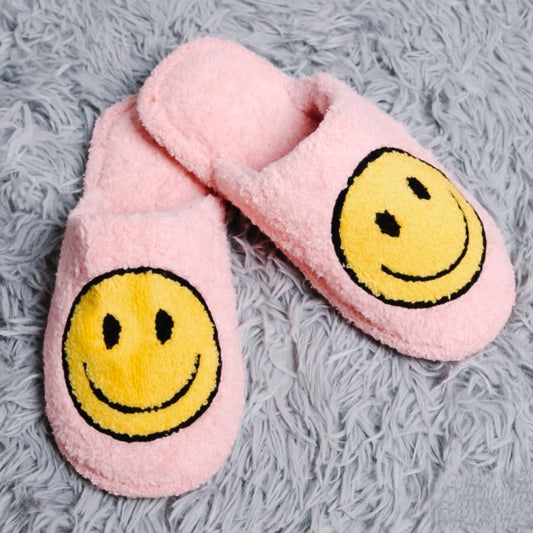 Comfy Luxe Smiley Slippers