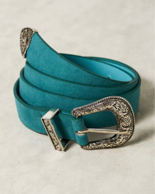 Western Buckle Belt (Teal)